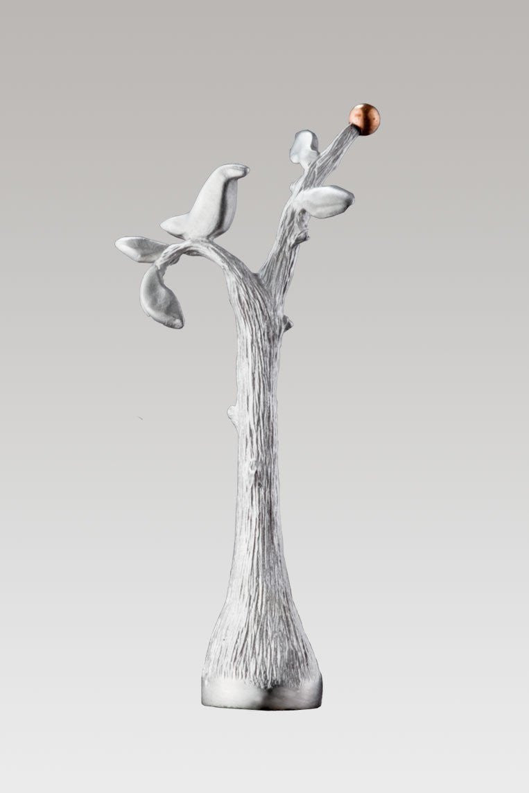 Perch Finial in Satin Pewter