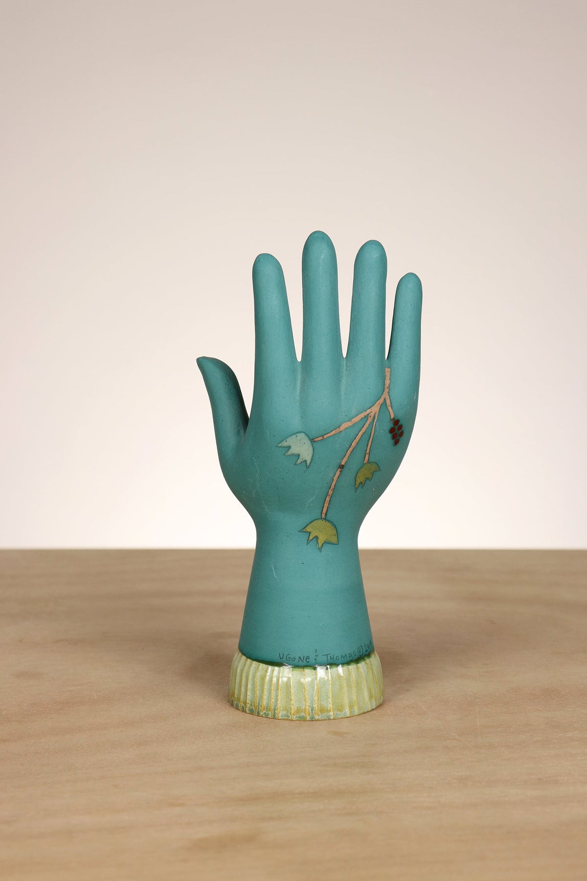 Janna Ugone &amp; Co Small Ceramic Hand in Lucca in Teal