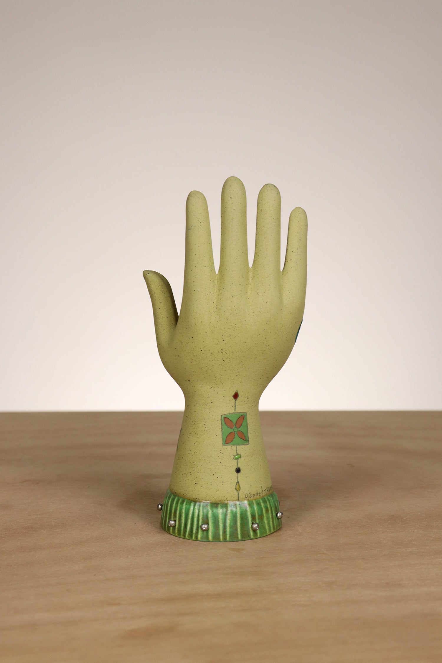Janna Ugone & Co Small Ceramic Hand in New Capri in Citron