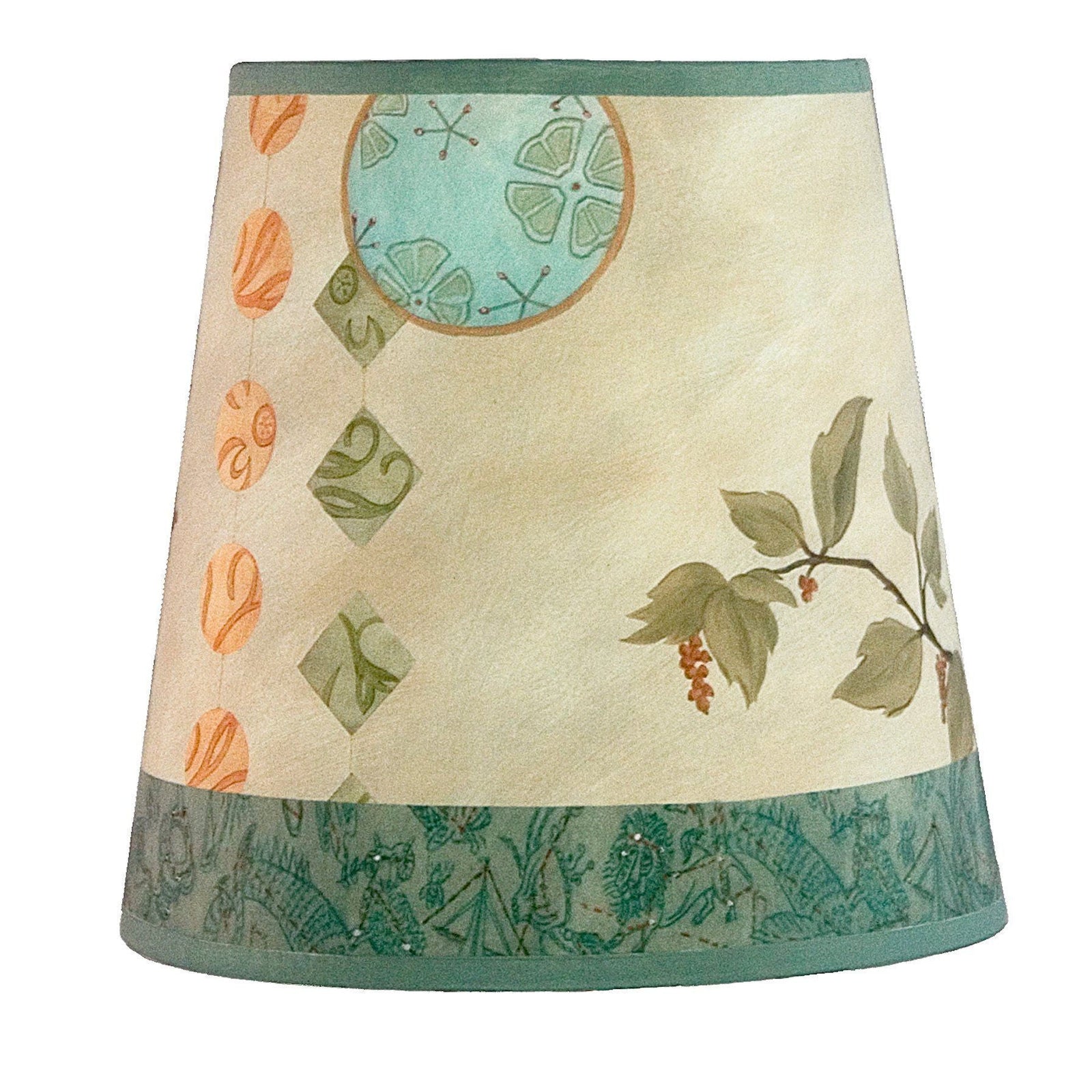 Janna Ugone & Co Lamp Shades Small Drum Lamp Shade in Celestial Leaf