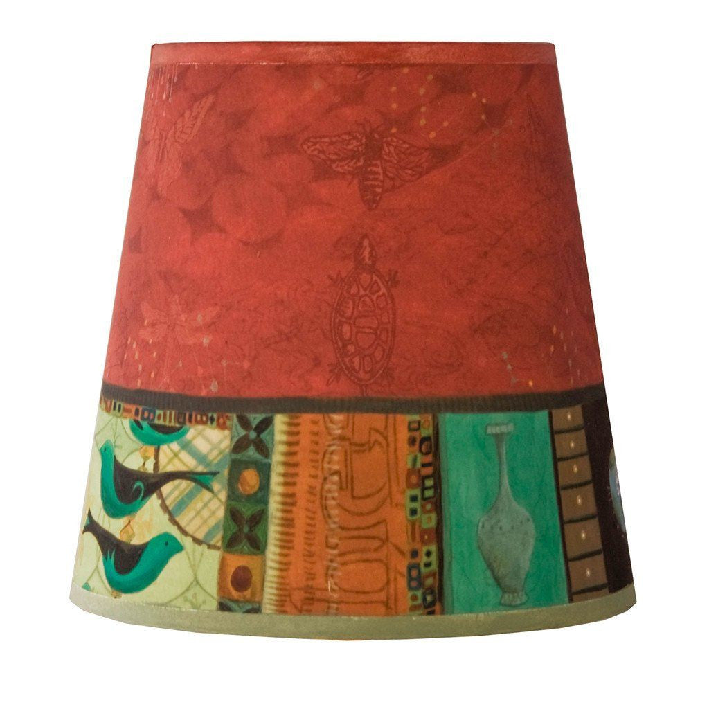 Match in Red Accent Drum Lamp Shade