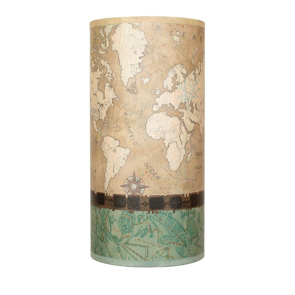 Voyages in Sand Accent Tube Lamp Shade