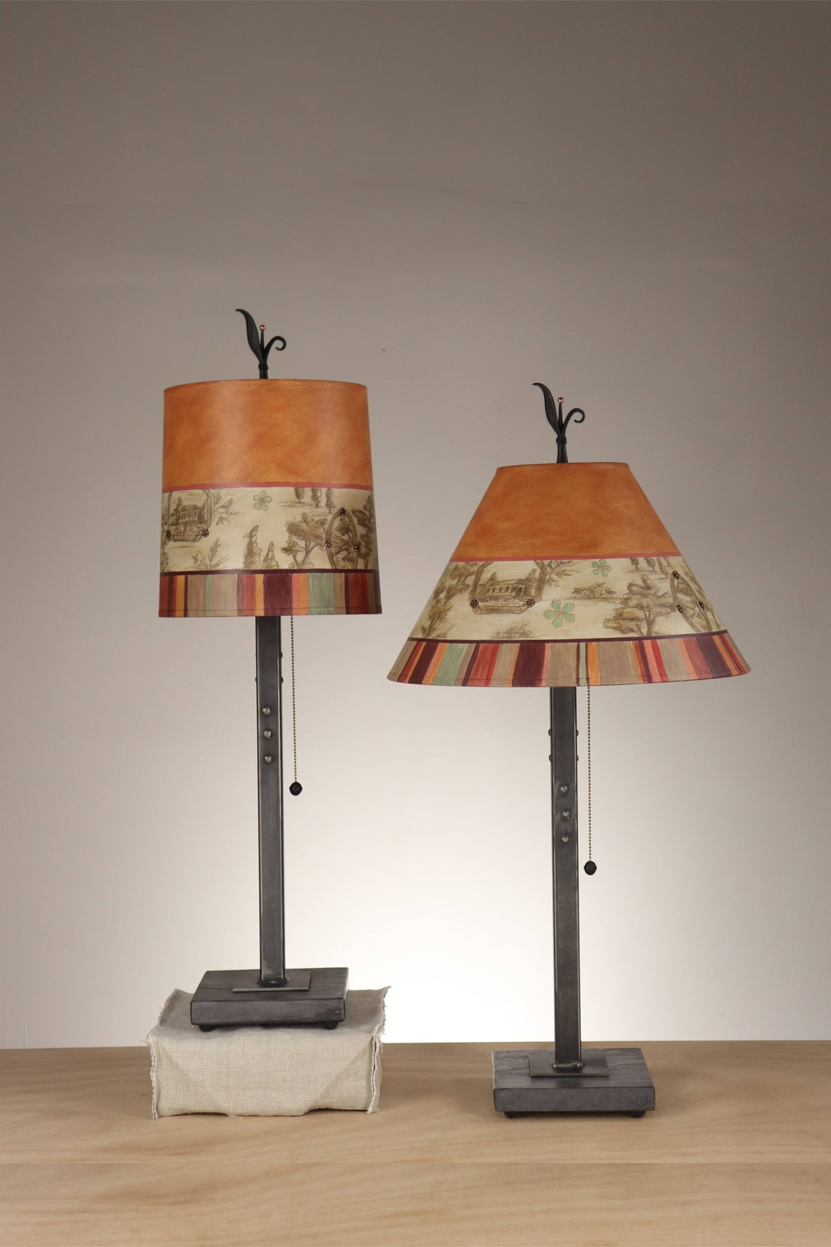 Janna Ugone &amp; Co Spice Toile Steel Table Lamp Set