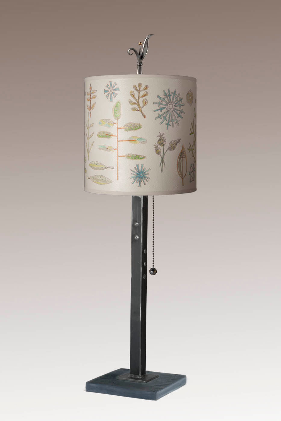 Janna Ugone & Co Table Lamp Steel Table Lamp Medium Drum Shade in Field Chart