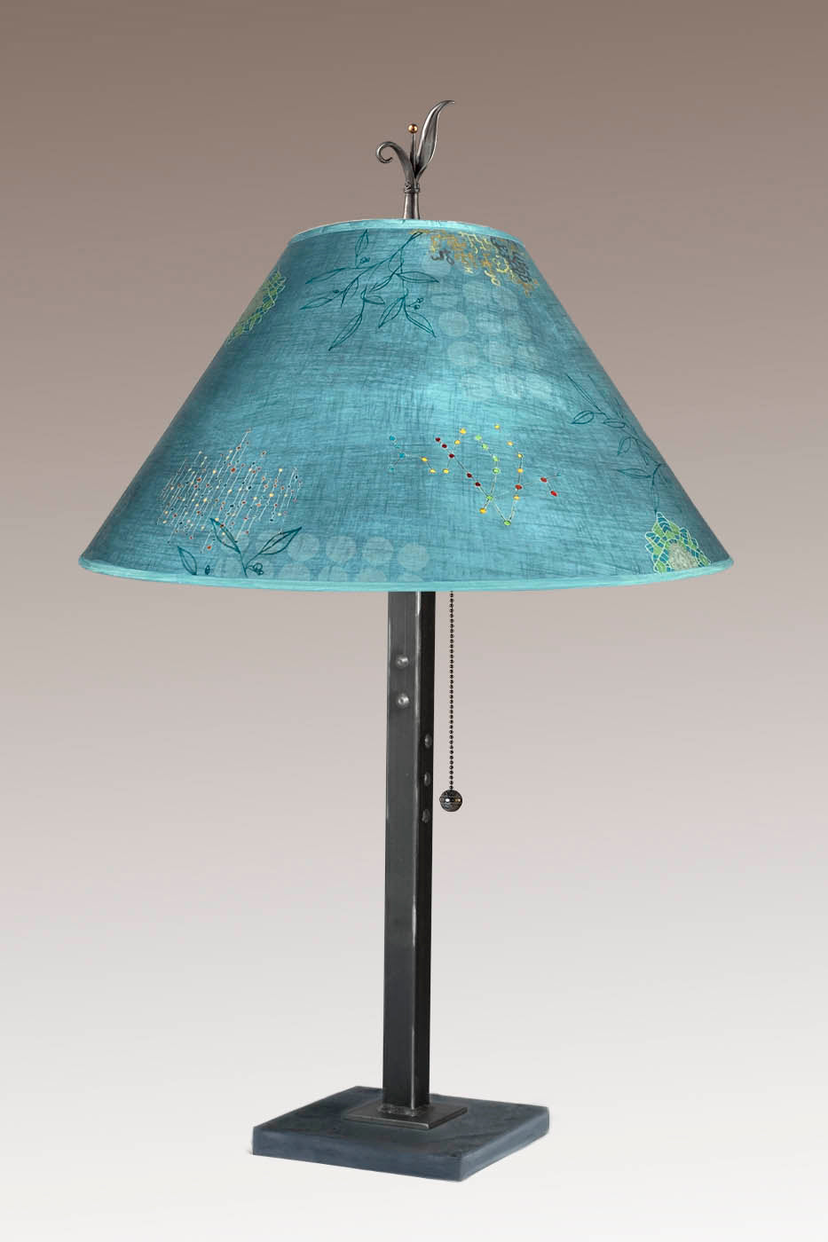 Janna Ugone &amp; Co Table Lamp Steel Table Lamp with Large Conical Shade in Journeys in Jasper