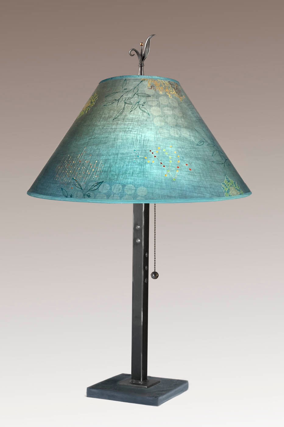 Janna Ugone &amp; Co Table Lamp Steel Table Lamp with Large Conical Shade in Journeys in Jasper