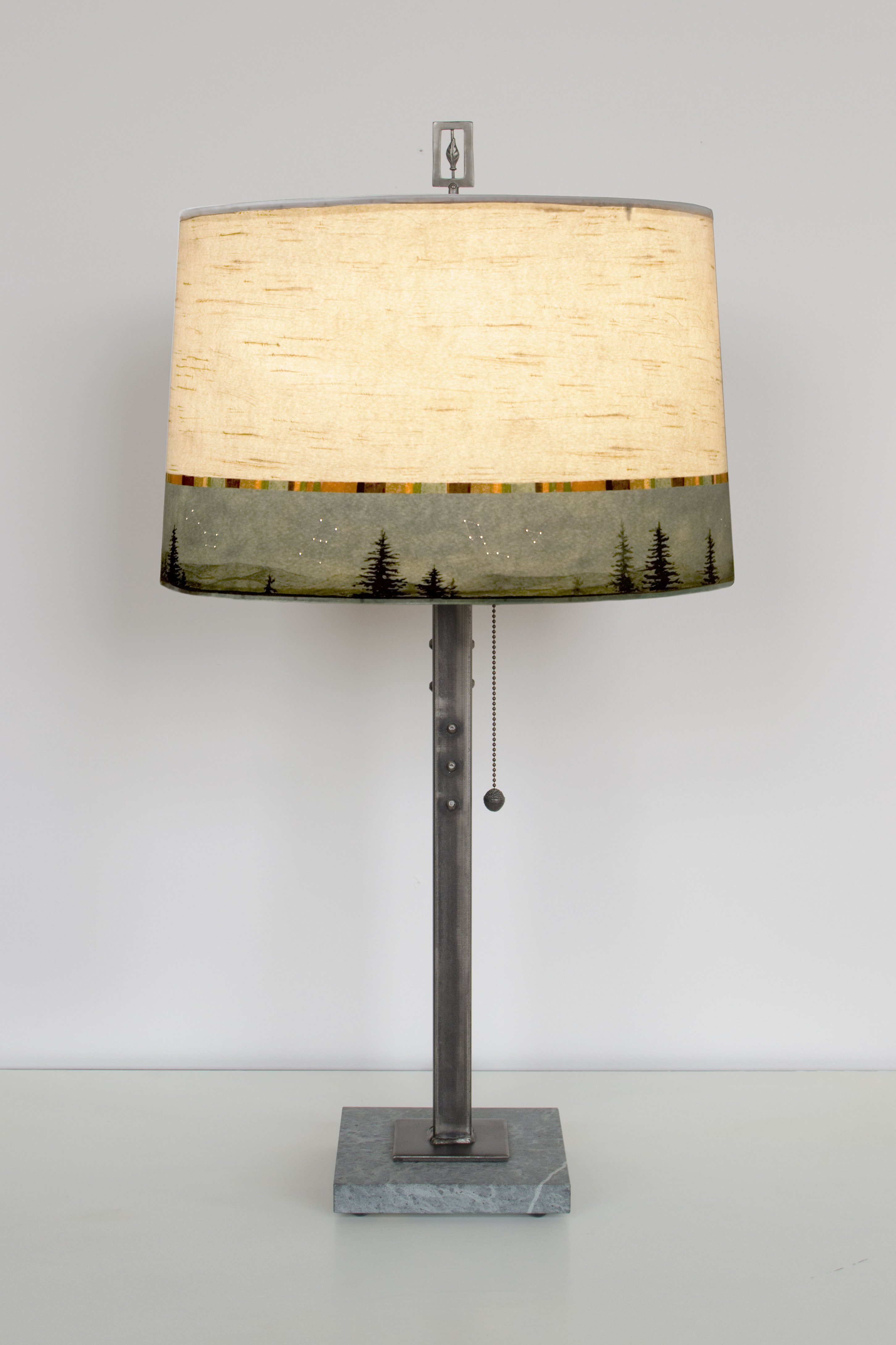 Metal and granite table buying lamp