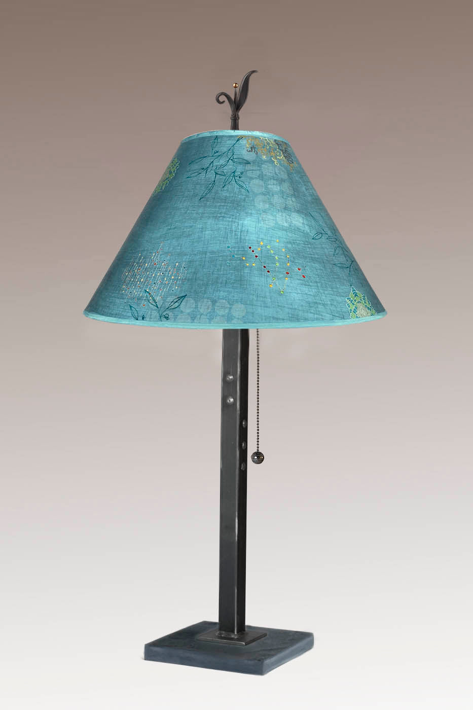 Janna Ugone &amp; Co Table Lamp Steel Table Lamp with Medium Conical Shade in Journeys in Jasper