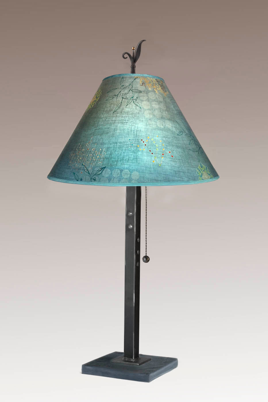 Janna Ugone &amp; Co Table Lamp Steel Table Lamp with Medium Conical Shade in Journeys in Jasper