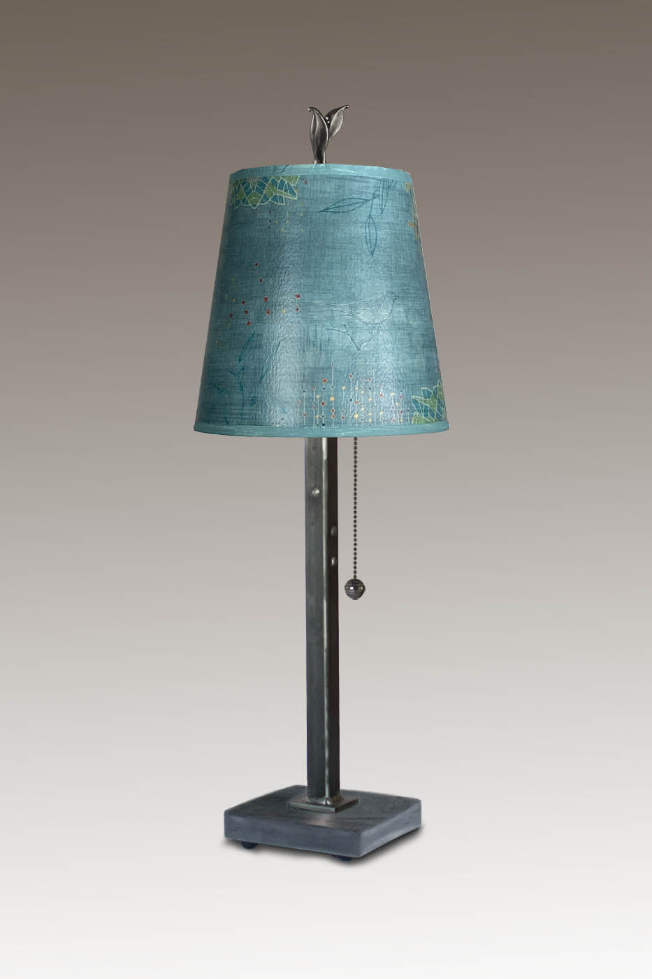 Janna Ugone &amp; Co Table Lamp Steel Table Lamp with Small Drum Shade in Journeys in Jasper