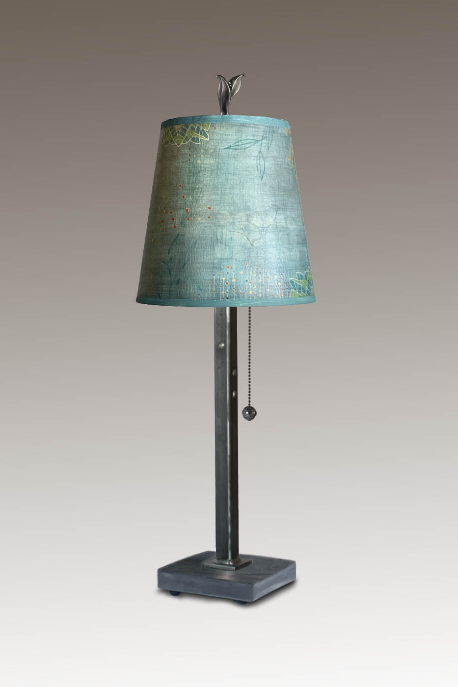 Janna Ugone &amp; Co Table Lamp Steel Table Lamp with Small Drum Shade in Journeys in Jasper