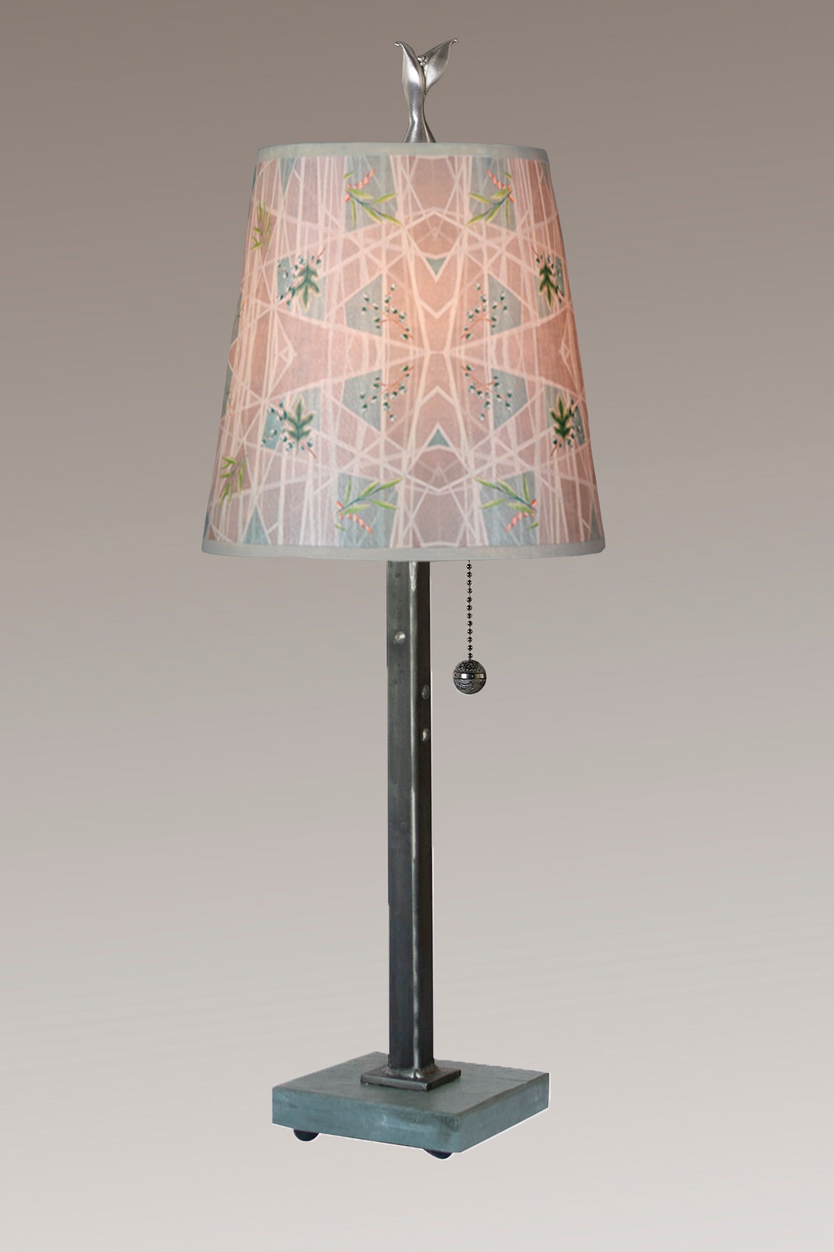 Janna Ugone &amp; Co Table Lamps Steel Table Lamp with Small Drum Shade in Prism
