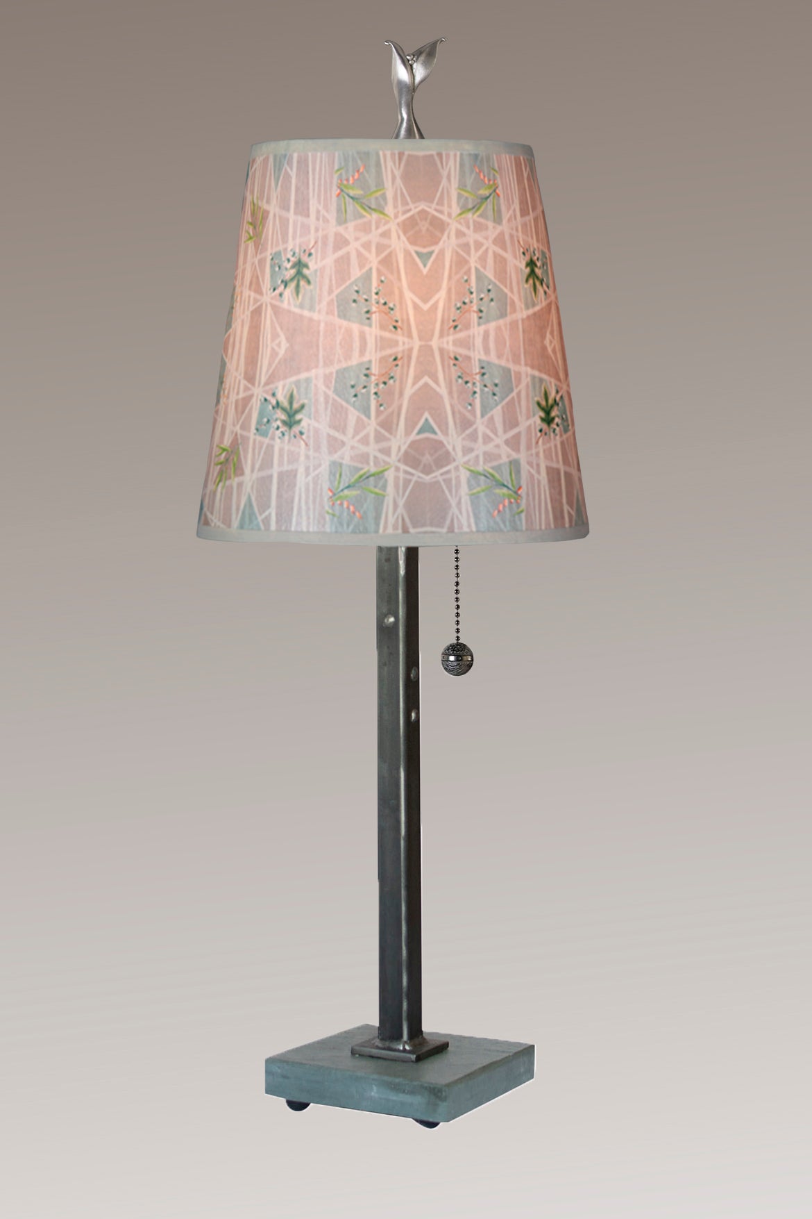 Janna Ugone & Co Table Lamps Steel Table Lamp with Small Drum Shade in Prism
