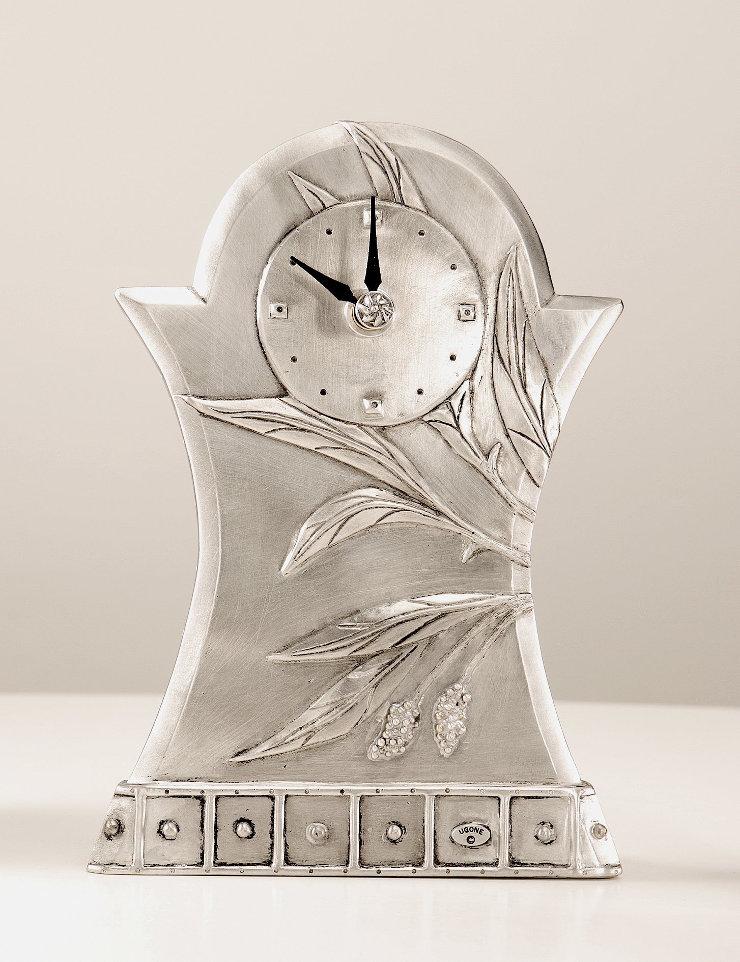 Janna Ugone & Co Trace's Tower Small Pewter Clock